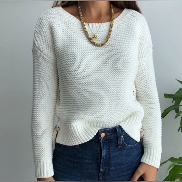 Abercrombie & Fitch Lace-Up Sweater - Picture 2 of 7